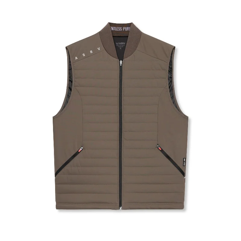 Men's Coats with Ventilation0720. Waterproof Insulated Run Vest  - Deep Taupe