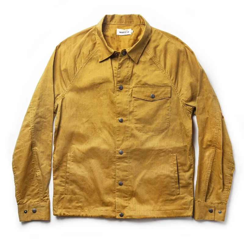 Men's Coats with Inner PocketsThe Lombardi Jacket in Mustard Dry Wax