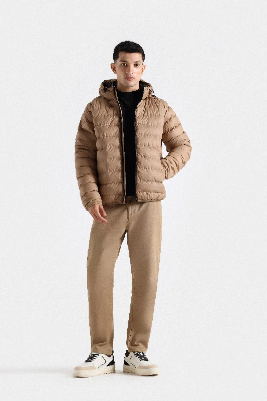 Lightweight Men's WindbreakersRaglan Sleeves Puffer Jacket  With Hood