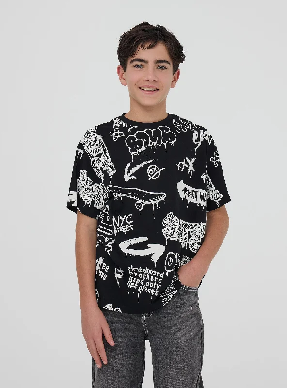 Men's Shirts with Graphic PrintsKids Boys Short-sleeved T-shirt