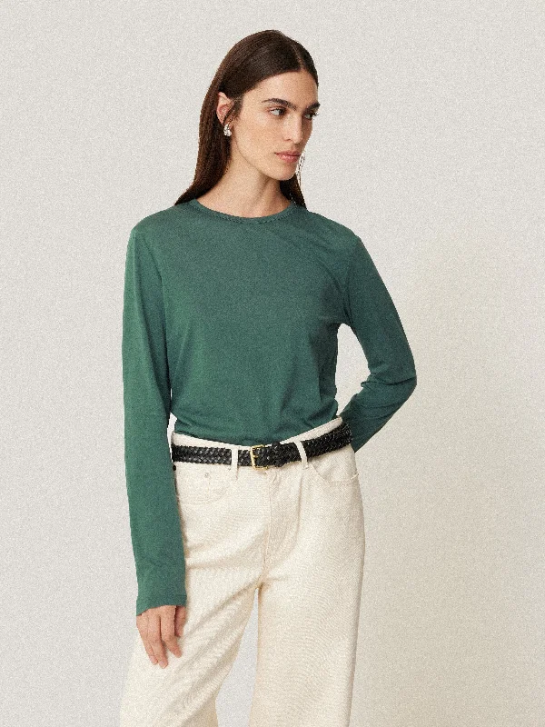 Men's Shirts with Adjustable CuffsSupima Cotton Long Sleeve Tee | Frozen Pine