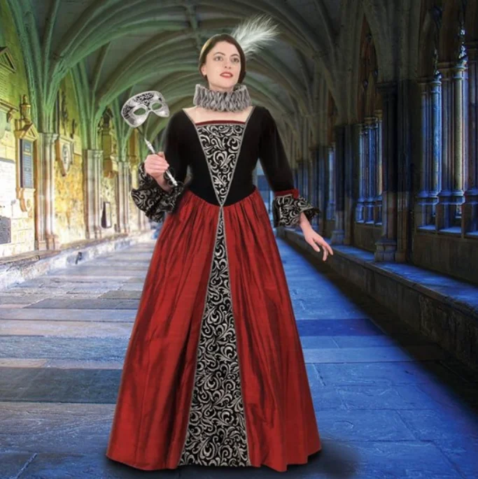 Sweetheart Neckline DressComedia del Arte Gown