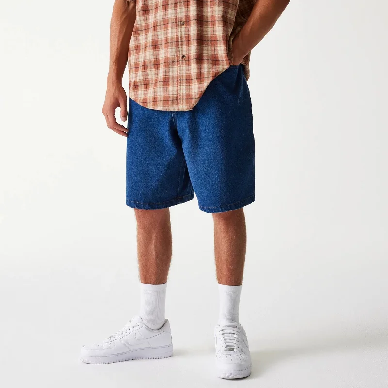 Versatile Men's ShortsNew York Yankees Dark Blue Denim Shorts