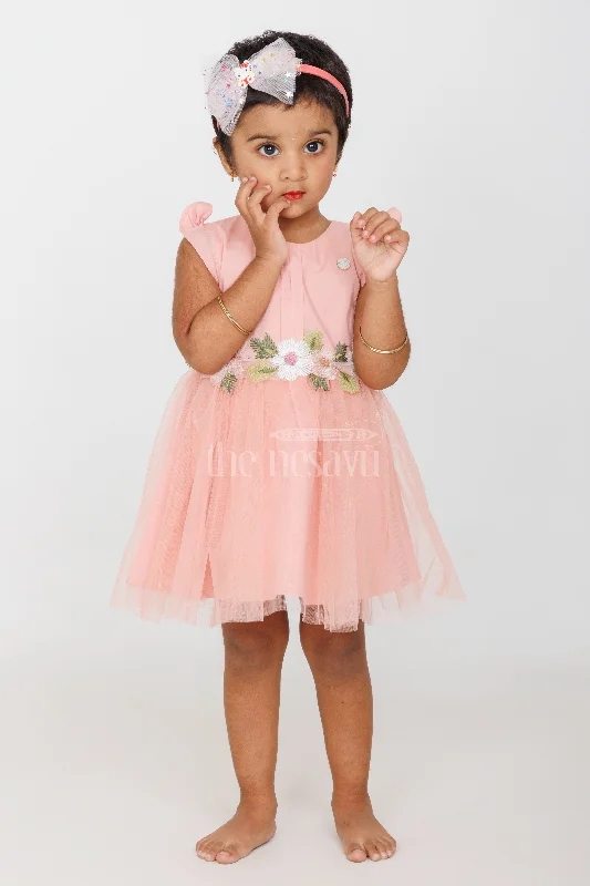 women's checkered dressesBaby Girls Peach Party Frock with Floral Embroidery and Tulle Skirt for Formal Gatherings women's checkered dressesBaby Girls Peach Party Frock with Floral Embroidery and Tulle Skirt for Formal Gatherings