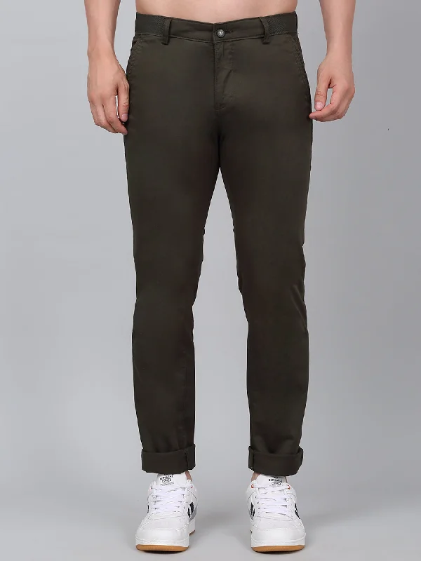 Men's Patterned Pants with PlaidsMen's Dark Green Self-Design Non-Pleated Stretchable Casual Trouser Men's Patterned Pants with PlaidsMen's Dark Green Self-Design Non-Pleated Stretchable Casual Trouser