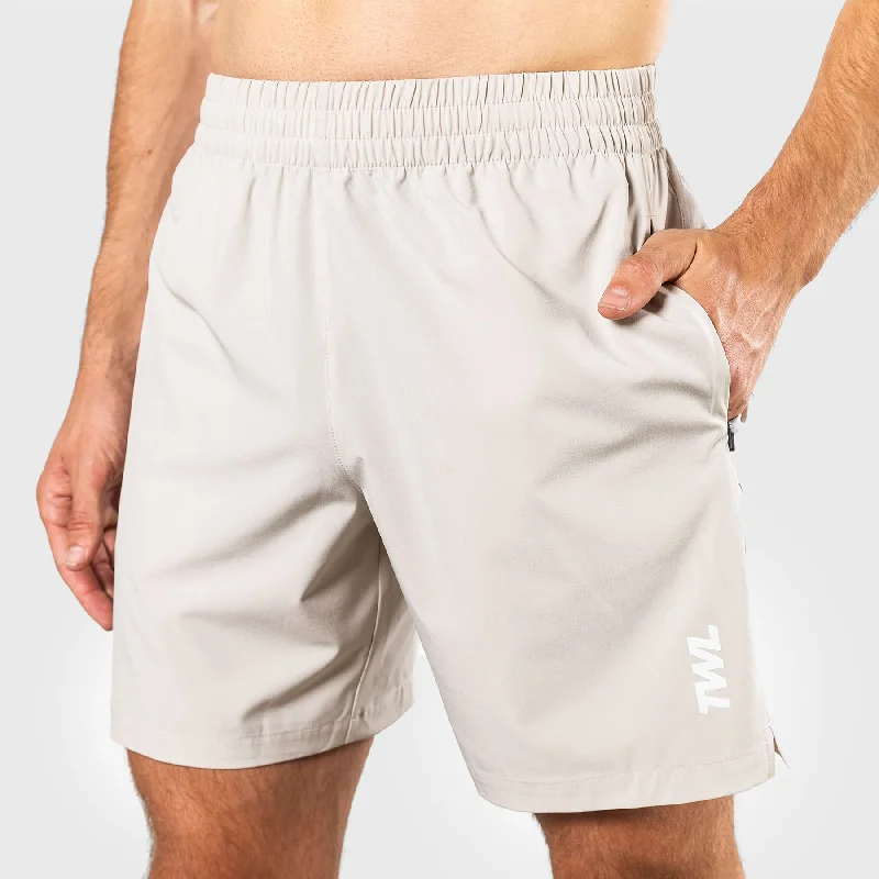 Men's Pants with Adjustable CuffsTWL - MEN'S REP SHORTS - LINEN/WHITE