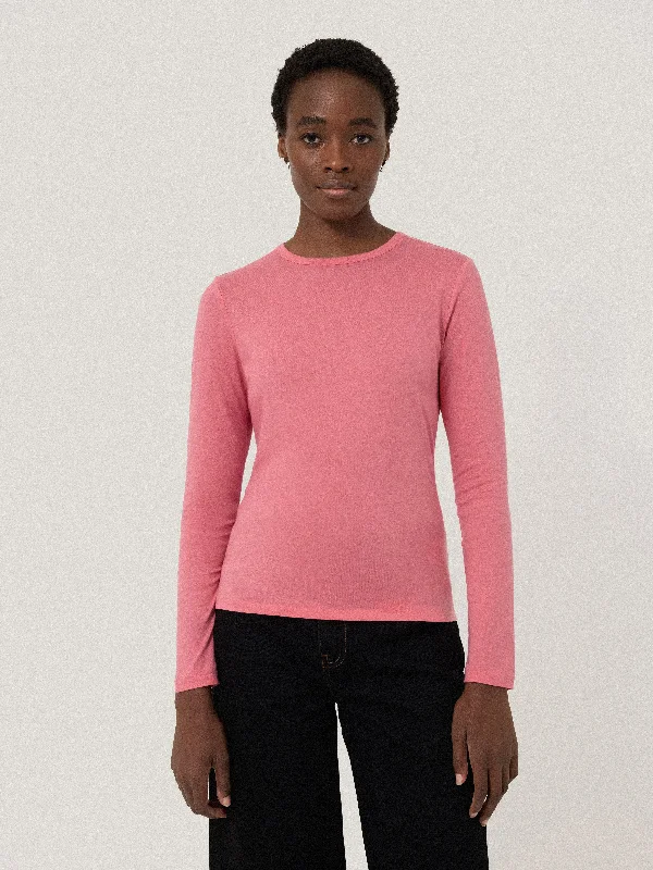 Men's Shirts with Hidden PocketsSupima Cotton Long Sleeve Tee | Pink Quartz