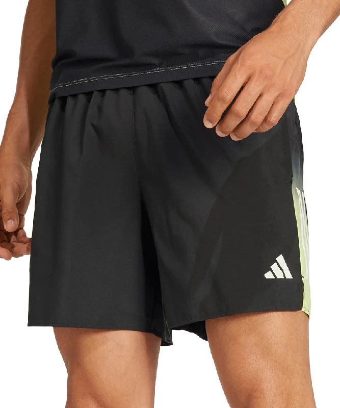 Men's Pants with Antimicrobial Treatmentadidas Own The Run Colour Block 7 Inch Mens Running Shorts - Black