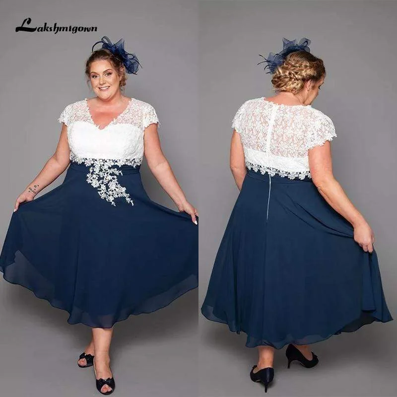 Pastel DressBlue Mother Of The Bride Dresses A-line Short Sleeves