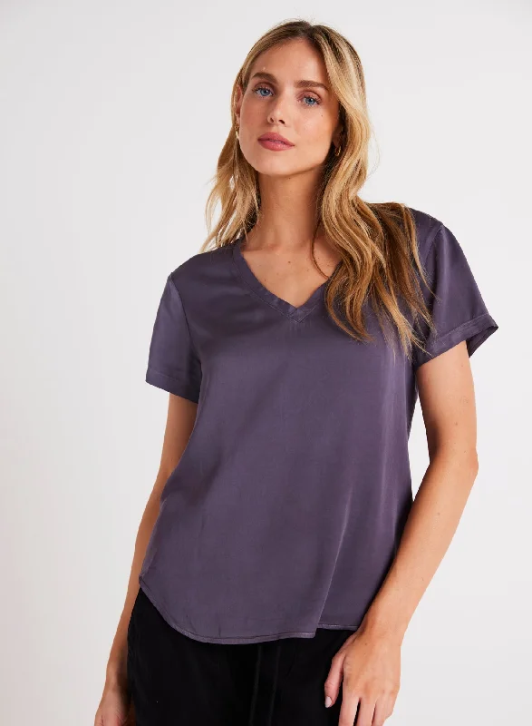 Men's Shirts with Drawstring WaistbandsV-Neck Tee - Galaxy Smoke
