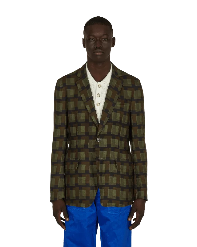 Men's Coats with Slim FitsLen Lye Boxing Blazer Green