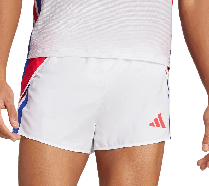 Men's Pants with Faux Leather Patchesadidas Adizero Retro 3 Inch Mens Running Shorts - White Men's Pants with Faux Leather Patchesadidas Adizero Retro 3 Inch Mens Running Shorts - White