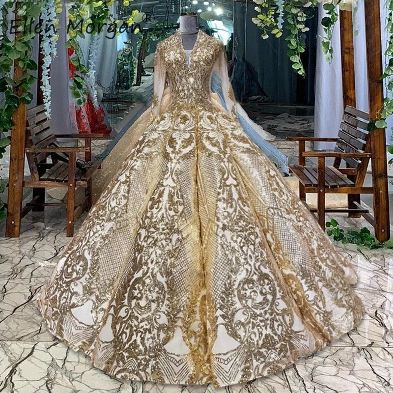Cocktail DressChampagne Lace Sleeves Evening Dress