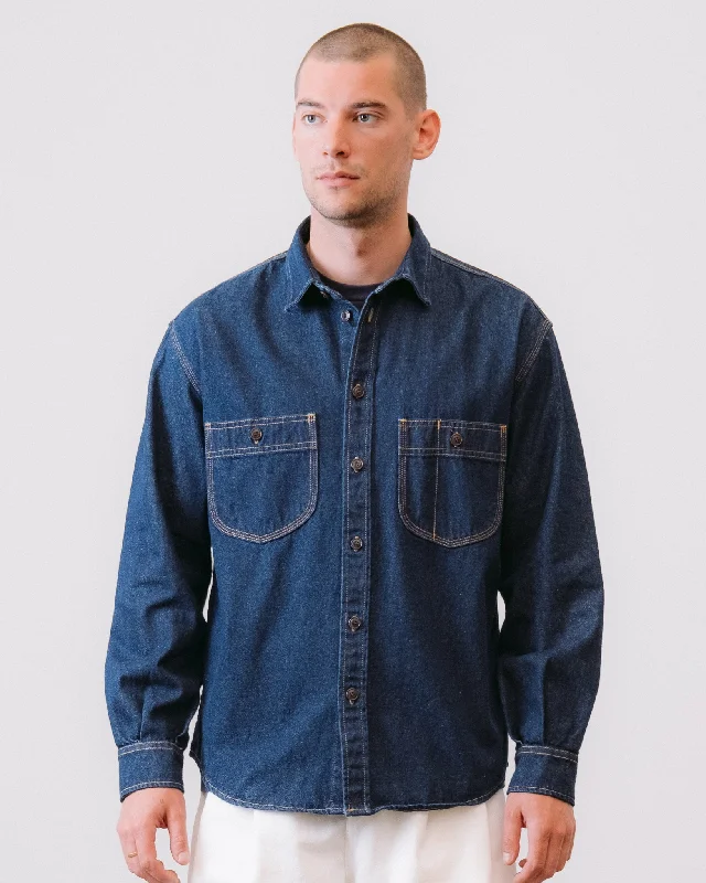Men's Patterned Dress Shirts for a Unique TwistMechanic Shirt Delhi Denim Blue/Stone Wash Men's Patterned Dress Shirts for a Unique TwistMechanic Shirt Delhi Denim Blue/Stone Wash