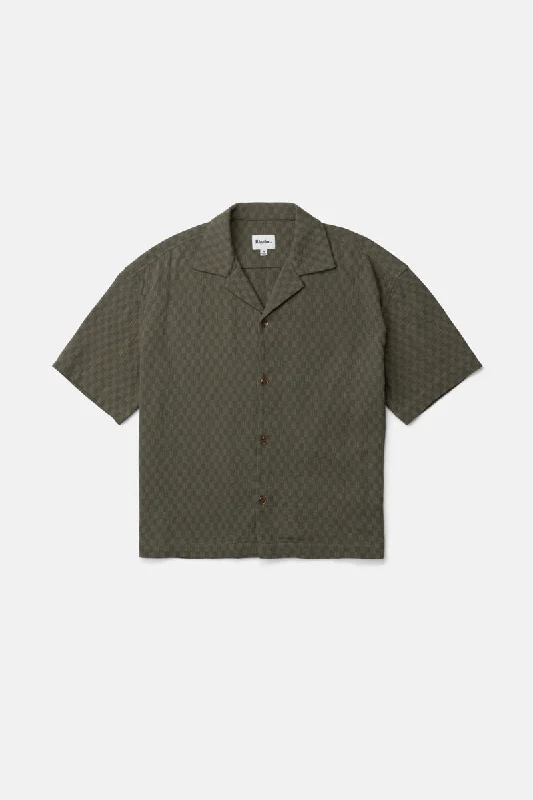 Men's Patterned Dress Shirts for a Unique TwistVibrations Ss Shirt Olive
