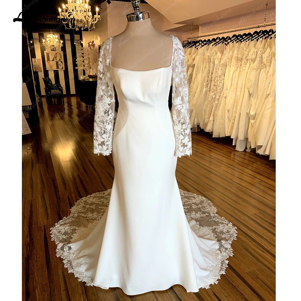 women's lightweight dressesRoycebridal Lace Long Sleeve Mermaid Boho Wedding Dress For Women Brautkleid 2025 Scoop Neck Bridal Church Lace Wedding Gowns women's lightweight dressesRoycebridal Lace Long Sleeve Mermaid Boho Wedding Dress For Women Brautkleid 2025 Scoop Neck Bridal Church Lace Wedding Gowns