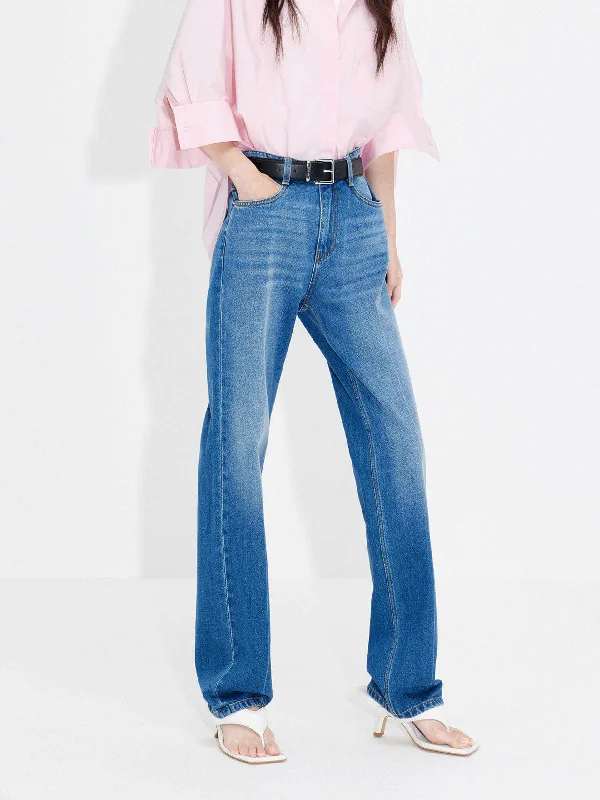 High-Waisted Bootcut Men's JeansStraight Leg Jeans in Cotton