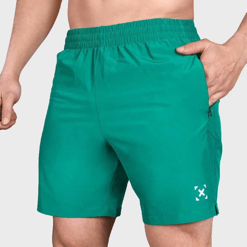 Men's Pants with Contrast WaistbandsTWL - MEN'S REP SHORTS - AQUAMARINE