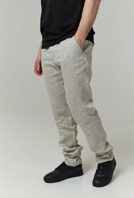 Men's Party Pants for a Fun Night OutDEEP BREEZE LINEN TROUSERS