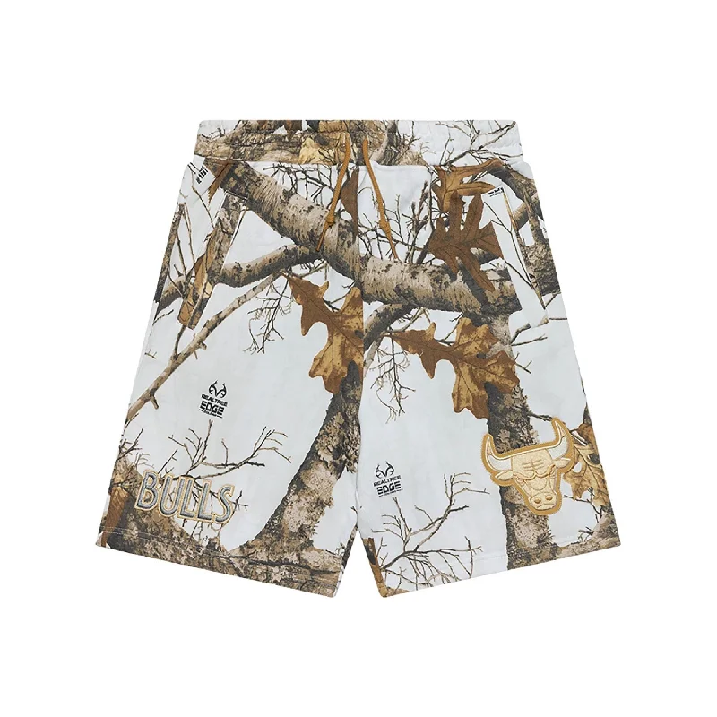 Casual Men's ChinosChicago Bulls NBA City Edition Real Tree White Shorts