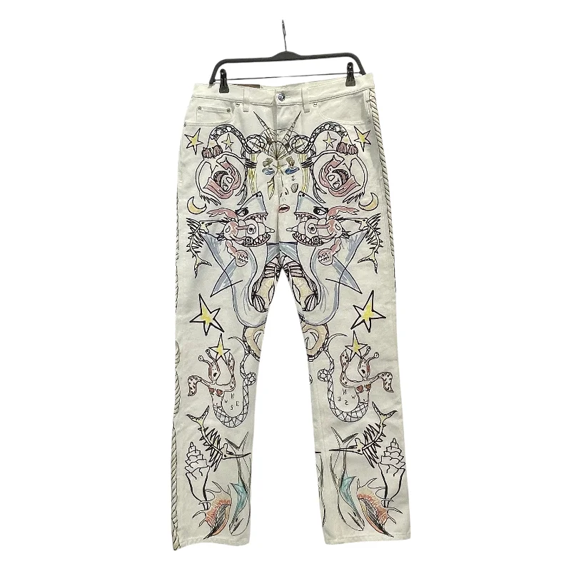 Light Wash Men's JeansBURBERRY/Straight Pants/34/Denim/WHT/All Over Print/