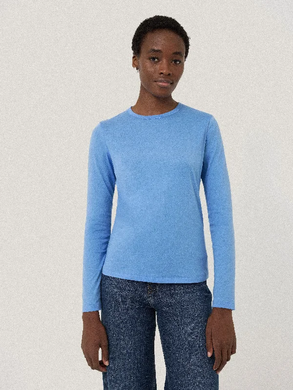 Men's Shirts with Drawstring WaistbandsSupima Cotton Long Sleeve Tee | Intense Sky