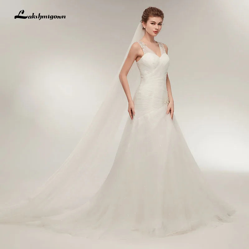Long-Sleeve DressRoycebridal Beach Wedding Dresses Vestido Noiva Simple White Tulle V-neck Bridal Gown robe de mariage vestido de noiva sereia Long-Sleeve DressRoycebridal Beach Wedding Dresses Vestido Noiva Simple White Tulle V-neck Bridal Gown robe de mariage vestido de noiva sereia