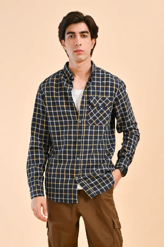 Men's Logo T-Shirts for Brand RepresentationBUTTON DOWN CHECK SHIRT
