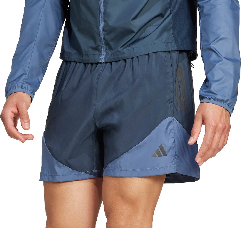 Men's Pants with Adjustable Cuffsadidas Own The Run 5 Inch Mens Running Shorts - Blue