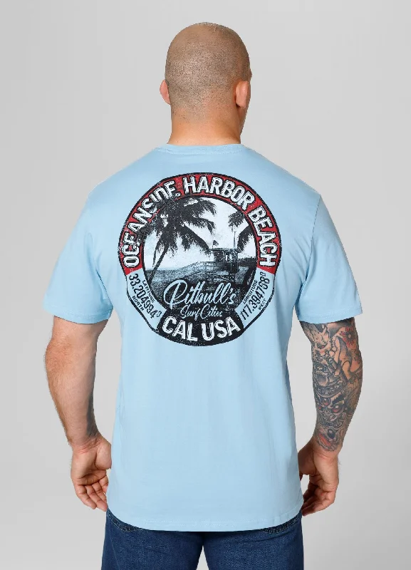 Casual Men's T-ShirtsMen's T-Shirt OCEANSIDE - Light blue