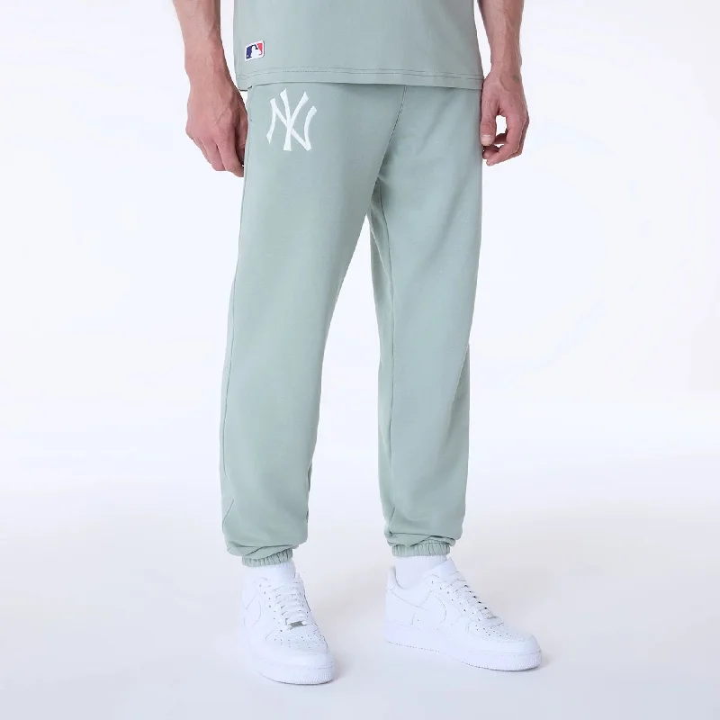 Men's Pants with Contrast WaistbandsNew York Yankees MLB League Essential Pastel Green Fleece Joggers