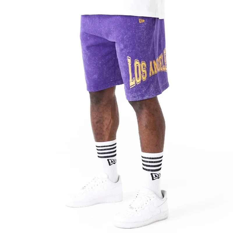 Men's Pants with Back PocketsLA Lakers NBA Washed Purple Shorts