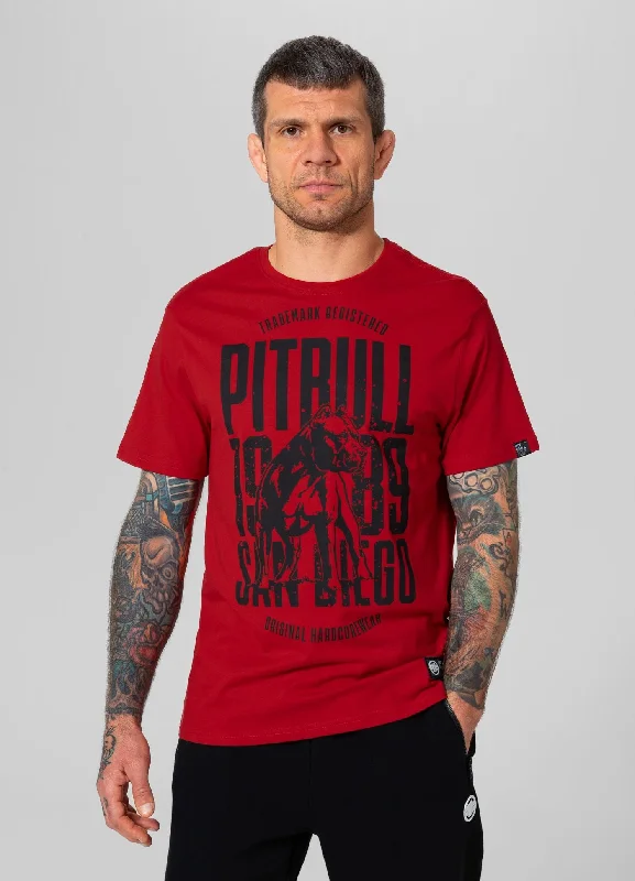 Men's Shirts with Antimicrobial TreatmentMen's T-Shirt SAN DIEGO DOG - Red