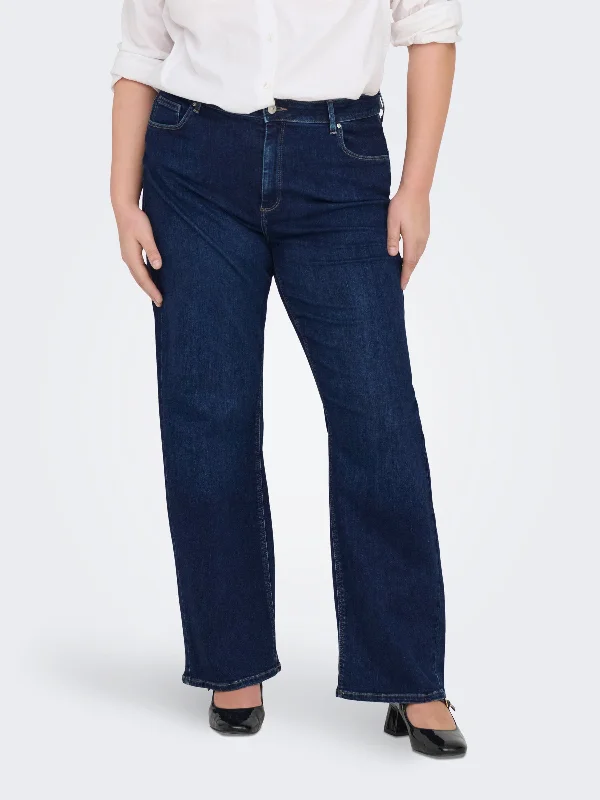 Rip and Tear Men's JeansOnly Carmakoma Willy Wide Jeans in Dark Blue