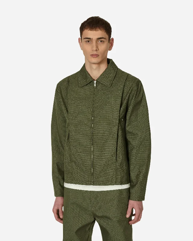 Men's Coats with Hidden PocketsPleat Bomber Jacket Green