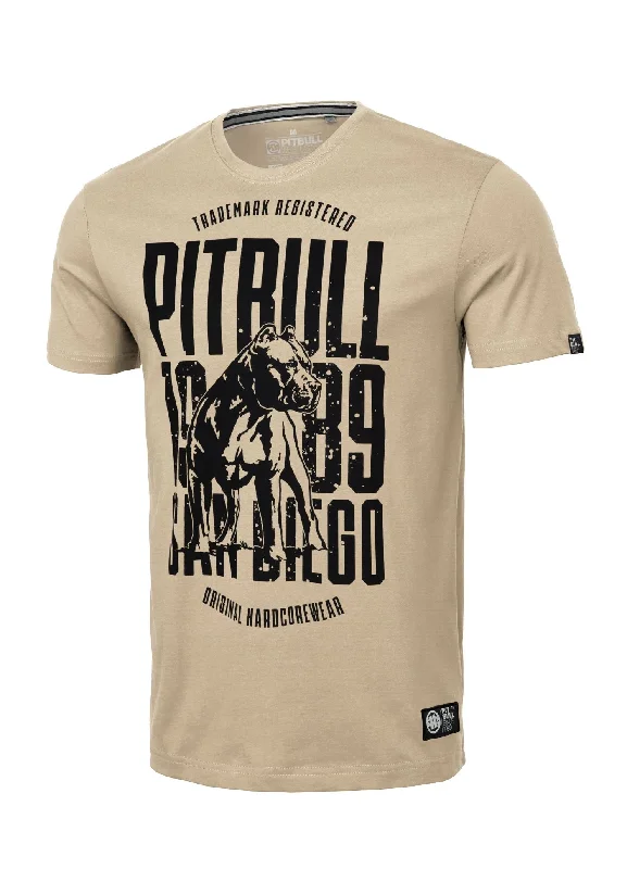 Men's Shirts with Adjustable CuffsMen's T-Shirt SAN DIEGO DOG - Sand