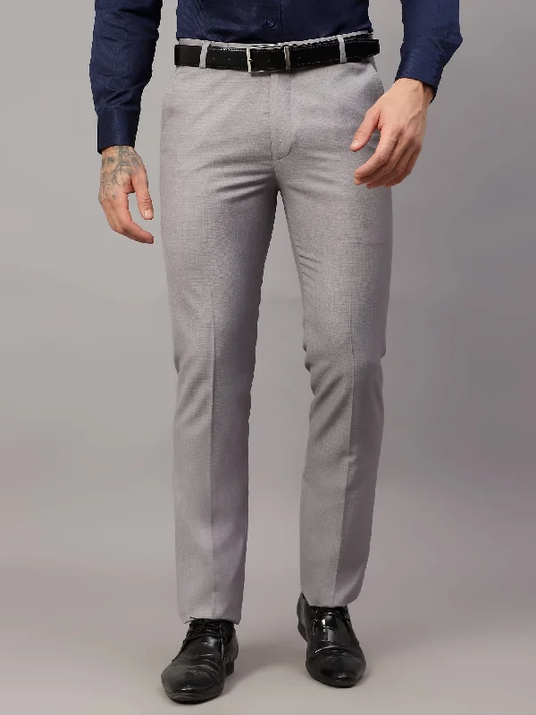 Men's Pants with Cargo PocketsMen's Formal Flat front Grey  Trousers
