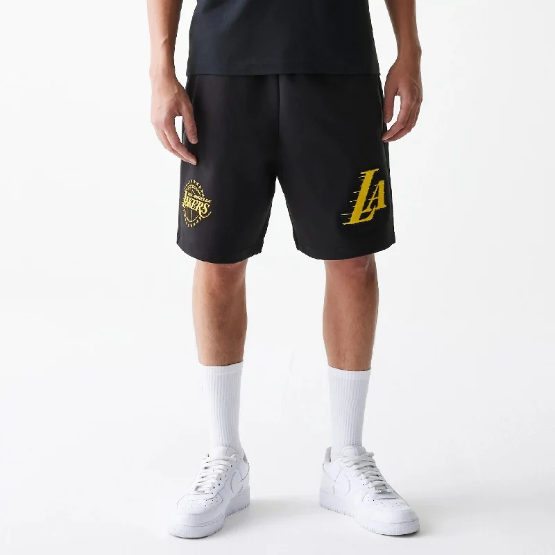 Breathable Men's Athletic ShortsLA Lakers NBA City Edition Black Shorts