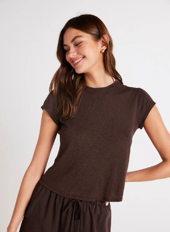 Men's Shirts with Cowl NecksBaby Crew Tee - Chestnut Brown