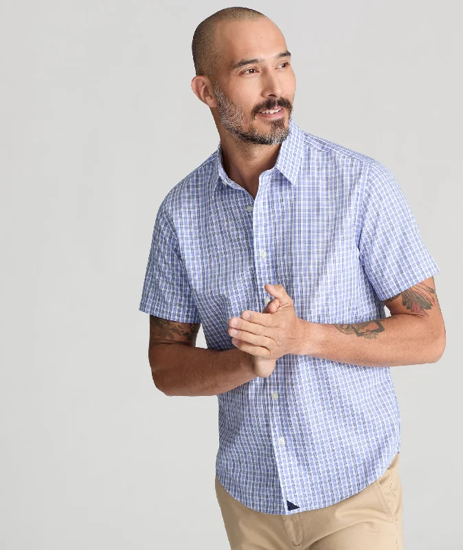 Men's Cufflink-Ready Shirts for Formal EventsWrinkle-Free Short-Sleeve Dante Shirt