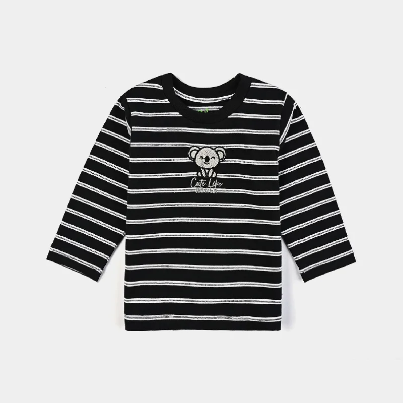 Men's Shirts with Patchwork SleevesInfant Boys Cotton Jersey Round Neck T-Shirt Baby Bear-BLACK Men's Shirts with Patchwork SleevesInfant Boys Cotton Jersey Round Neck T-Shirt Baby Bear-BLACK