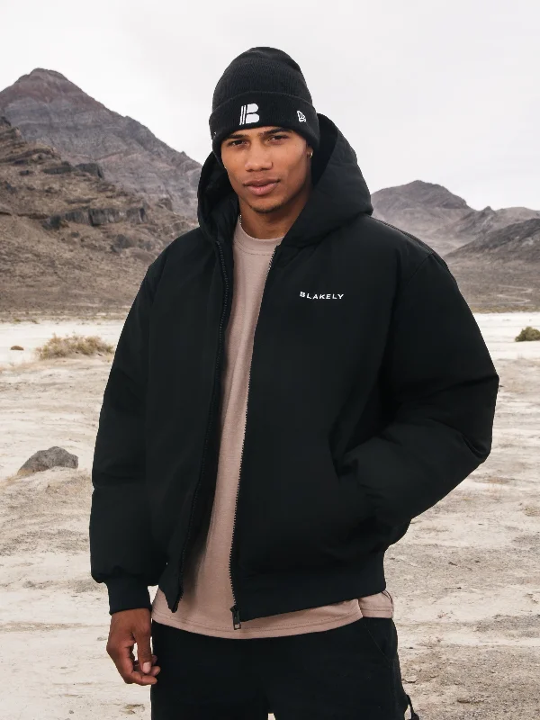 Men's Coats with Hidden PocketsLayton Hooded Jacket - Black