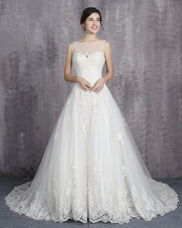 women's prom dresses2025 Boat Neck A Line Elegant Bride Gown Romantic Lace White Wedding Dress WD541 women's prom dresses2025 Boat Neck A Line Elegant Bride Gown Romantic Lace White Wedding Dress WD541