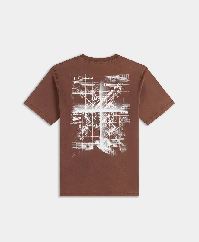 Men's Unique and Designer TopsBordeaux Wash Craft T-Shirt