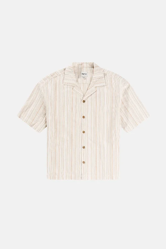 Men's Long-Sleeve Shirts for Year-Round WearBenny Relaxed Stripe Ss Shirt Cream
