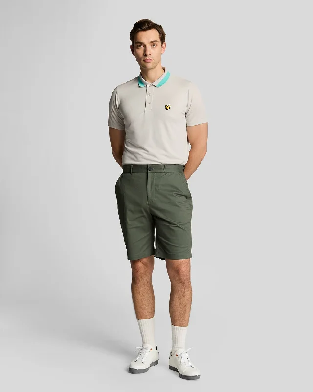 Men's Pants with Contrast Fabric PanelsGolf Course Stretch Chino Shorts