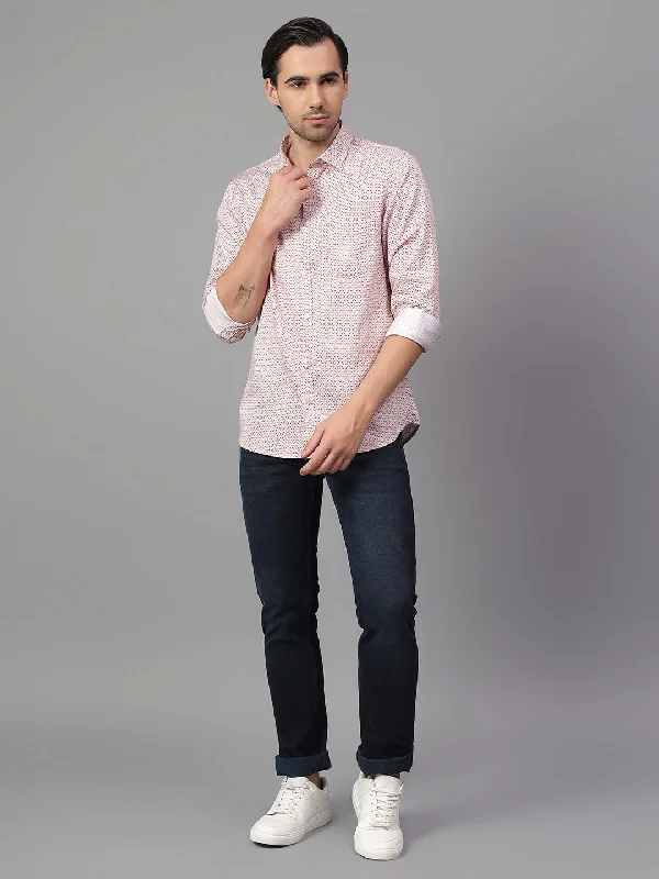 Men's Tailored Shirts for a Sharp AppearanceMen's Orange Printed Full Sleeve Casual Shirt Men's Tailored Shirts for a Sharp AppearanceMen's Orange Printed Full Sleeve Casual Shirt