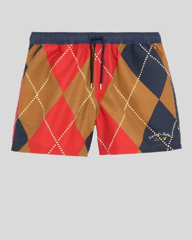 Men's Patterned Pants with Camouflage PrintsFriends of Feathers Argyle Sweat Shorts