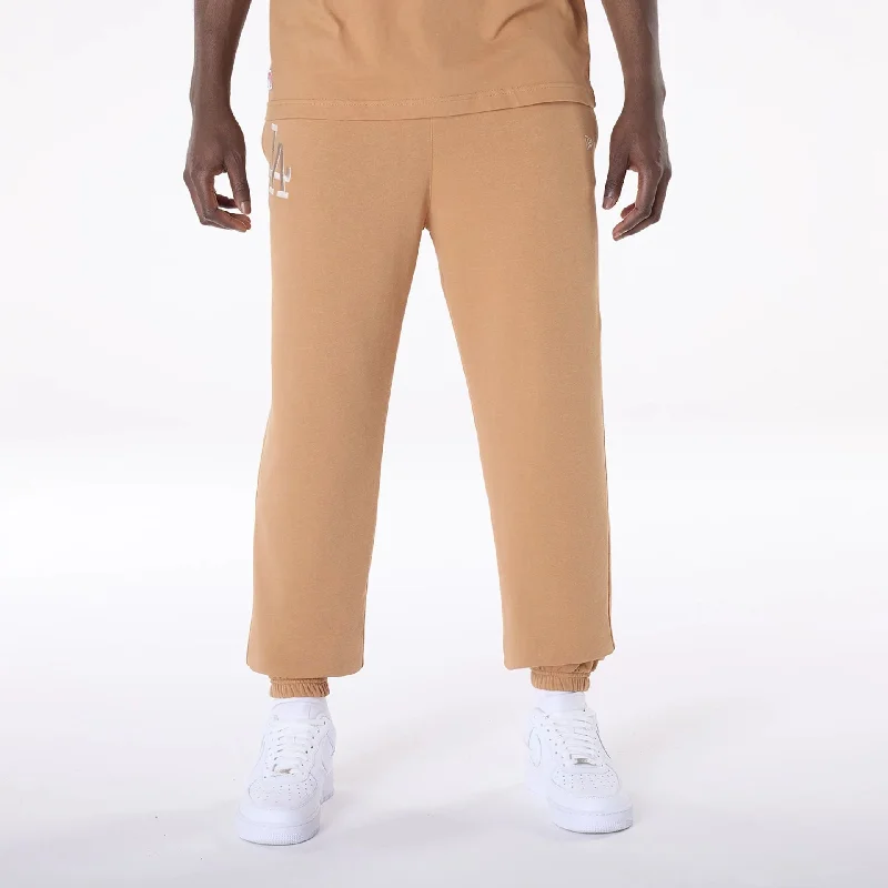Durable Men's Work PantsLA Dodgers MLB League Essential Dark Beige Fleece Joggers