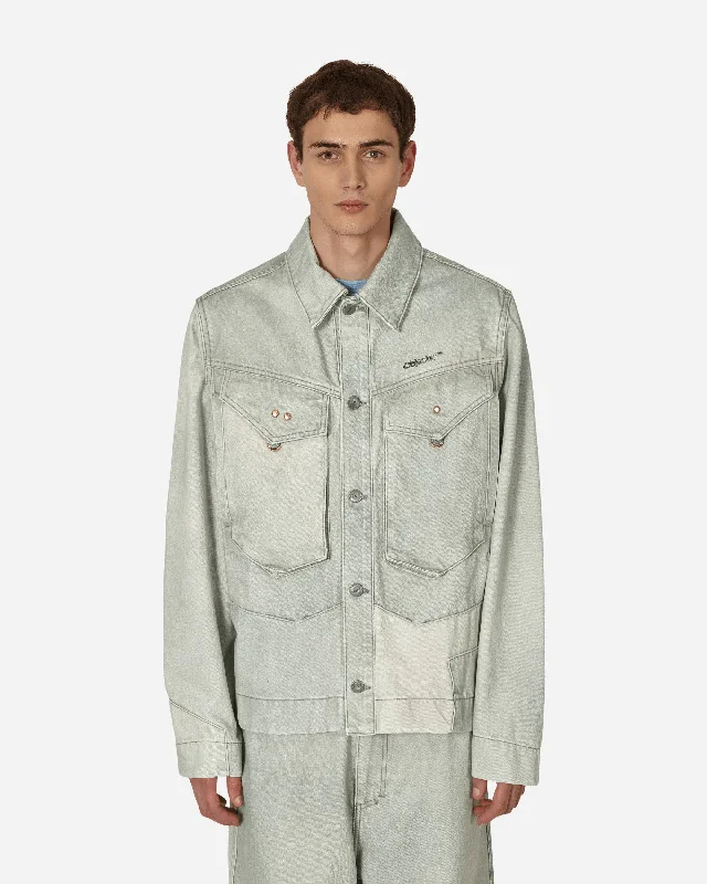 Men's Coats with Water-Repellent FabricDenim Jacket Green